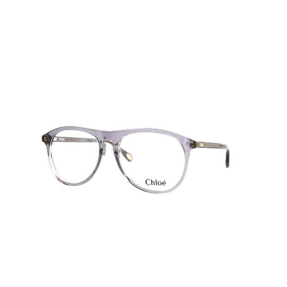 New Authentic Chloé Womens Aviator Grey Grey Transparent Fashion Designer Sungla - Picture 2 of 5